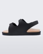 Mini Melissa Fashion Wide Sandal-Baby Black-Beige - Image 2