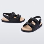 Mini Melissa Fashion Wide Sandal-Baby Black-Beige