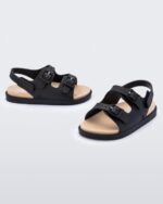 Mini Melissa Fashion Wide Sandal-Baby Black-Beige