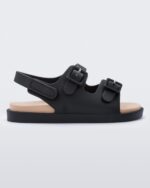 Mini Melissa Fashion Wide Sandal-Baby Black-Beige - Image 3
