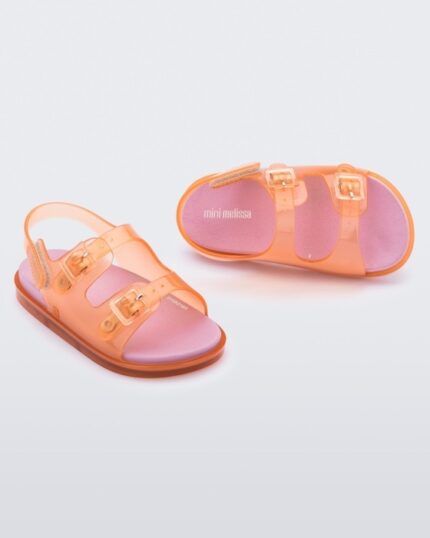 Mini Melissa Fashion Wide Sandal-Baby Orange-Pink