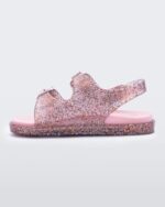 Mini Melissa Fashion Wide Sandal-Baby Pink Glitter - Image 2