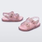 Mini Melissa Fashion Wide Sandal-Baby Pink Glitter