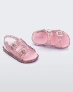 Mini Melissa Fashion Wide Sandal-Baby Pink Glitter - Image 3